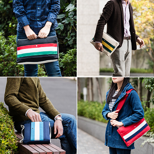 【DOUBLELOOP】JOURNEY resort “CLUTCH”/帆布ショルダークラッチバッグ