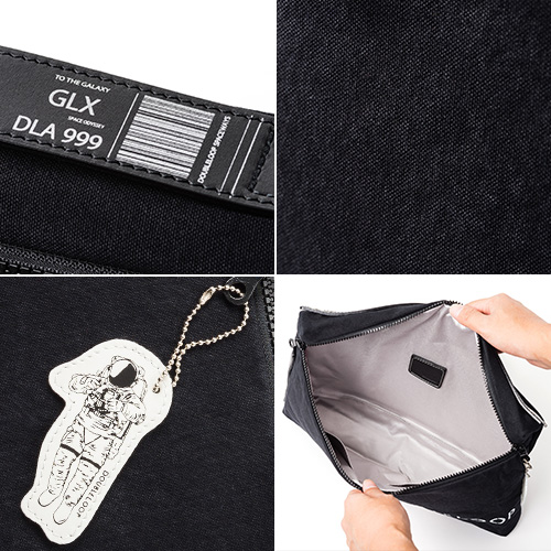 【DOUBLELOOP】JOURNEY resort “CLUTCH”「SPACE」/帆布ショルダークラッチバッグ