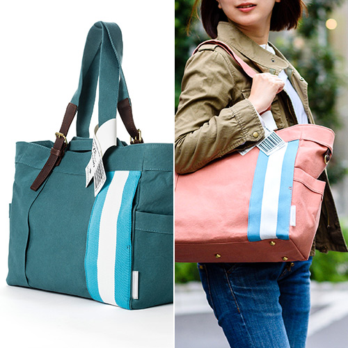 【DOUBLELOOP】JOURNEY resort tote “LARGE”「アルゼンチン」春カラー2018 / 帆布トートバッグ