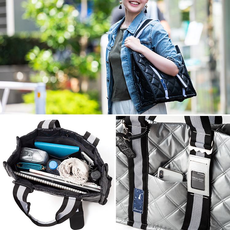 【DOUBLELOOP】JOURNEY SQUARE LARGE TOTE「SPACE」