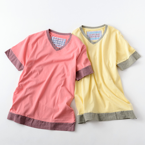 【DOPE&DRAKKAR】Fruit Dye RINGER V/N S/S T-SHIRT(LEMON,MANGOSTEEN)