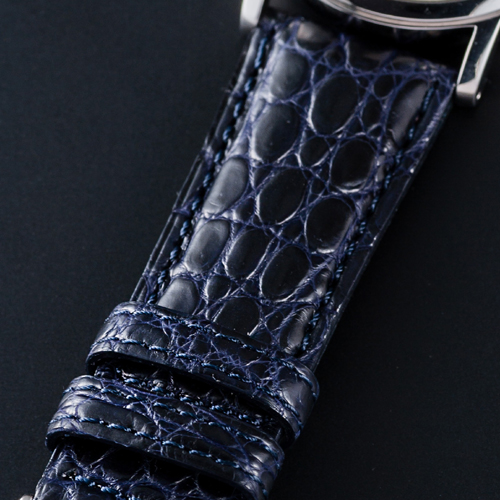 【SPQR】THE SPQR「紺クロコダイル+Iタイプ３つ折れバックル腕時計」