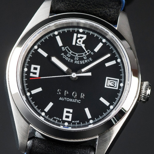 【SPQR】Ventuno pr「ブラック文字盤×SOMESベルト腕時計」
