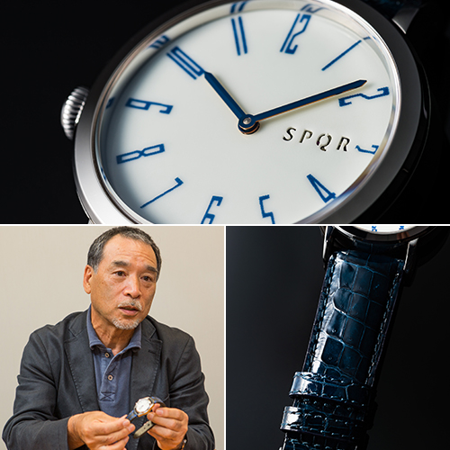 【SPQR】SPQR arita 機械式腕時計 「秋津」有田焼裏蓋バージョン 9本限定