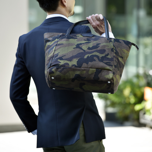 【PELLE MORBIDA】Onda Tote Bag CAMOUFLAGE / Width