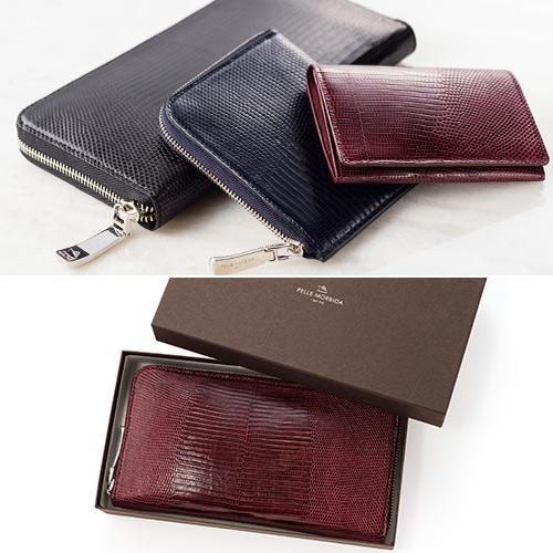【PELLE MORBIDA】Barca / Zip Wallet(Large) -RING LIZARD-