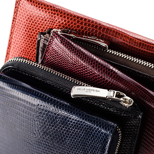 【PELLE MORBIDA】Barca / L-shaped Purse -RING LIZARD-