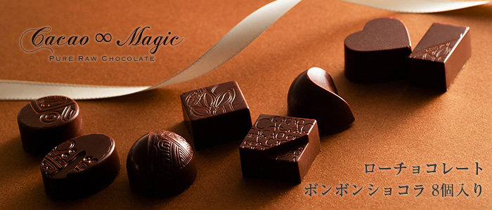 【カカオマジック】ローチョコレート ボンボンショコラ 8個入り