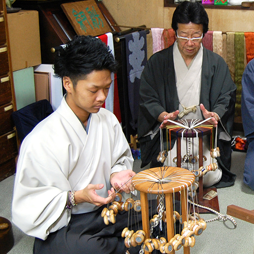 【龍工房】叶結び組紐ブレスレット 唐組