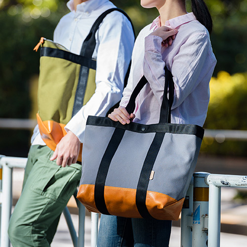 【AFRIX】LEATHER CANVAS BAG M