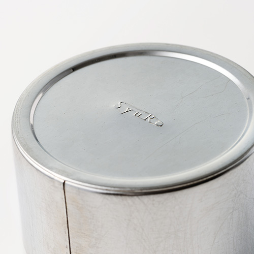 【SyuRo（シュロ）】ブリキの丸缶（小）
