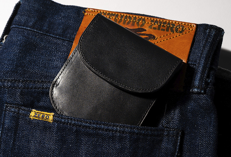 【二宮五郎商店】スカーフェイスホースレザー ラウンドポケットウォレット