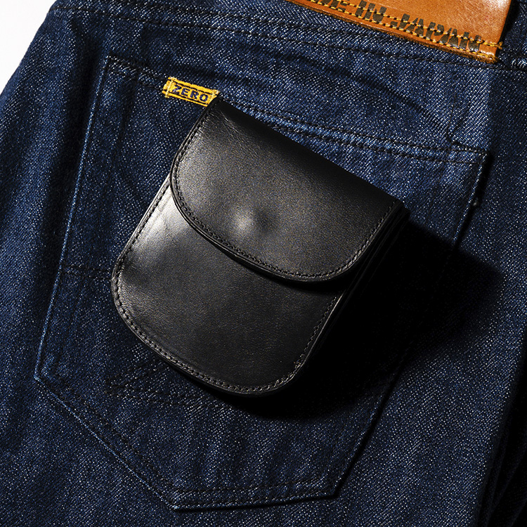 【二宮五郎商店】スカーフェイスホースレザー ラウンドポケットウォレット