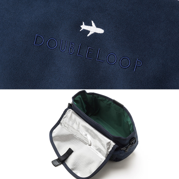 ANA x DOUBLELOOP ボディバッグ ネイビー/シルバー - 旅行用品