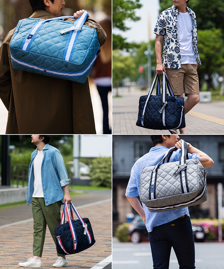 巾着バッグ、ふっくら可愛いボストンバッグ2点、ストラップ