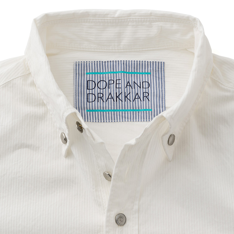 【DOPE&DRAKKAR】コンチョボタンダウンシャツ