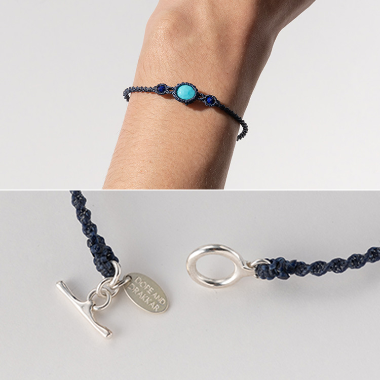 Dope Drakkar マクラメ スリーピングビューティターコイズブレスレット スリム 藤巻百貨店