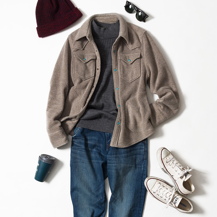 【DOPE＆DRAKKAR】レーヨンフリース ウェスタンジャケット