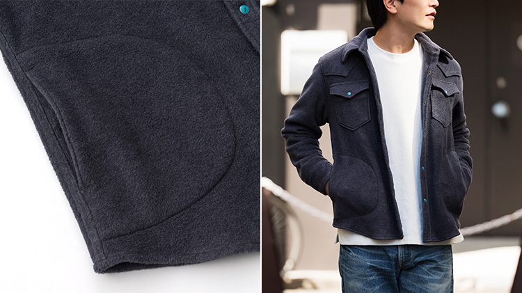 【DOPE＆DRAKKAR】レーヨンフリース ウェスタンジャケット