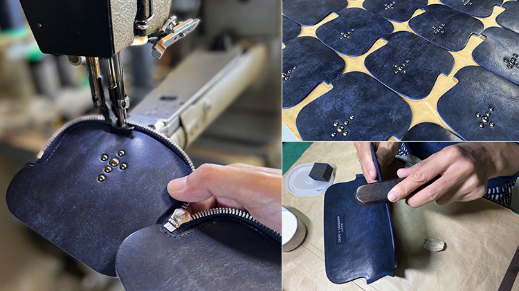 【DOPE&DRAKKAR】ディープブルーシェルウォレット