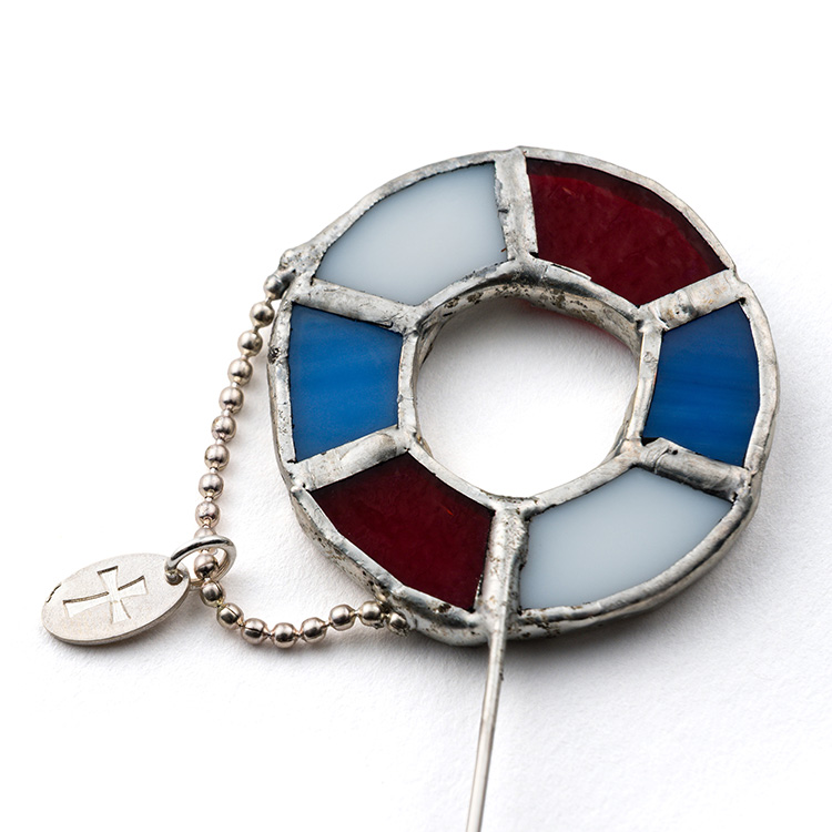 【DOPE&DRAKKAR】ステンドグラス　マリンピンブローチ