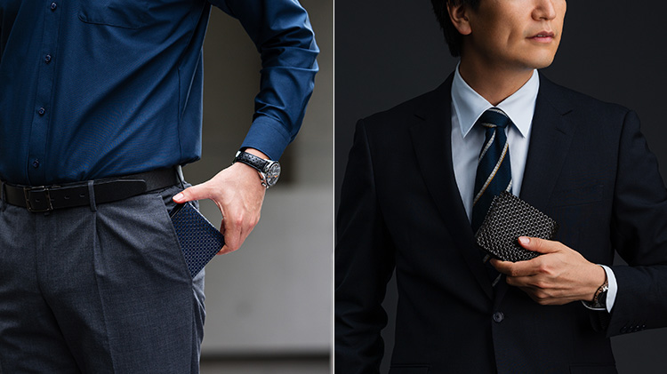 【JIZAING×INDEN】甲州印伝 二つ折り財布