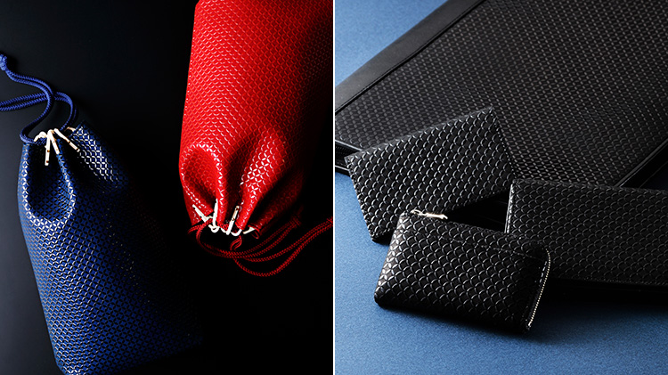 【JIZAING×INDEN】ラウンドファスナー長財布（グリーン革×黒漆）