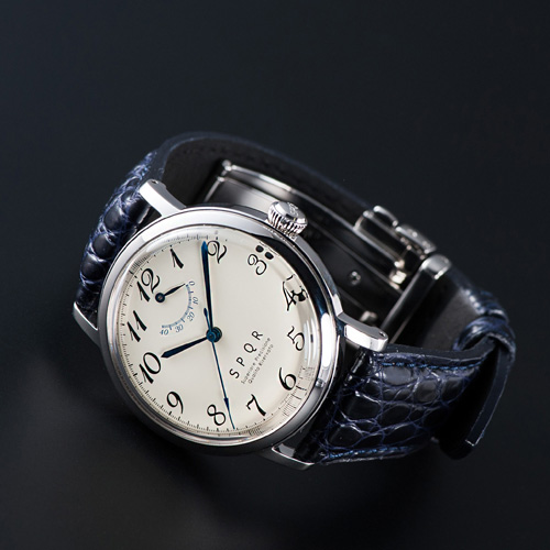 Spqr The Spqr 紺クロコダイル Iタイプ３つ折れバックル腕時計 藤巻百貨店