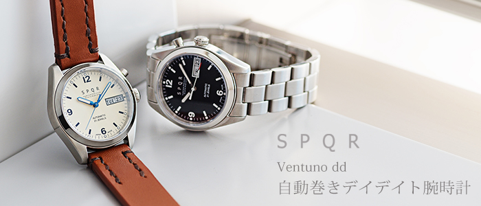 【SPQR】Ventuno dd 自動巻デイデイト腕時計