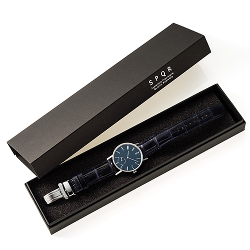 【SPQR】urushi-kiso腕時計 スモールセコンド 37mm／濃藍（こいあい）