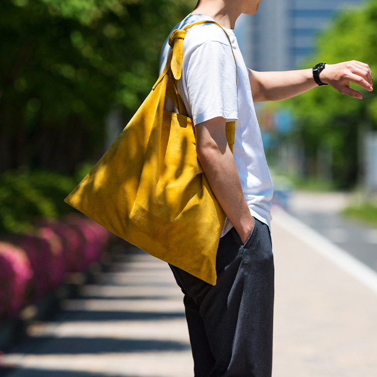 【TOKYO LEATHER FACTORY】Washable Big Tie Shoulder Bag