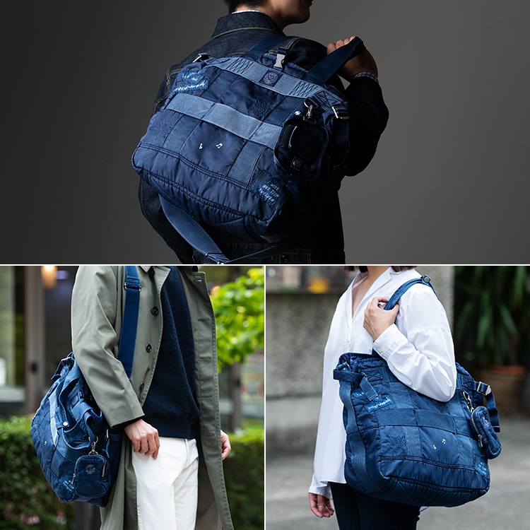 Porter Classic】パッチワークカスタム 2WAYトートバッグ 藤巻