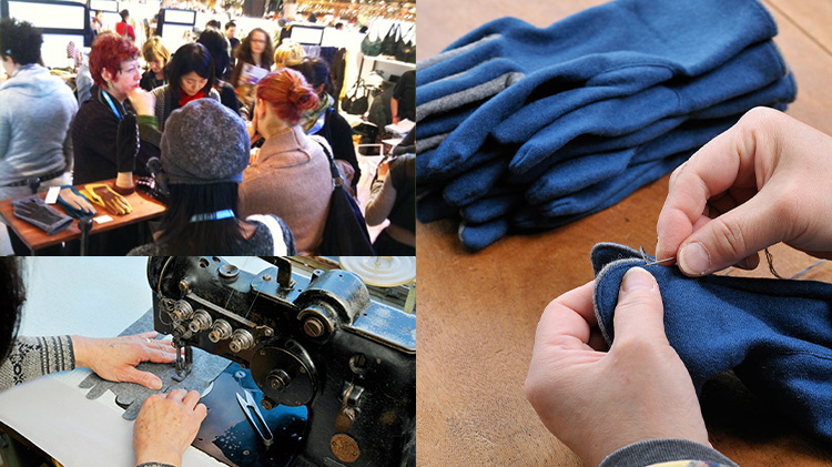 【福田手袋】L'apero（ラペロ）エコファー指だし＆ミトングローブ Tourcoing