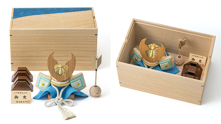 【柿沼人形】木目込み兜飾り（五月人形）　藤巻別注モデル