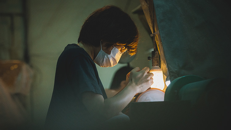 【青山 弥生】丸ロックグラス「透」