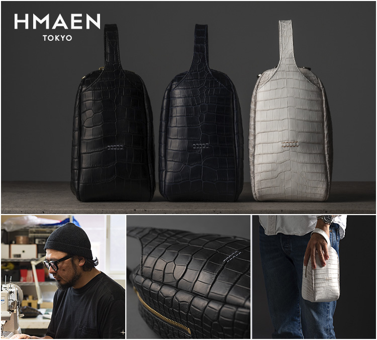【HMAEN】ヒマラヤ/クロコダイルレザー ブレスバッグ WILL 1点モノ
