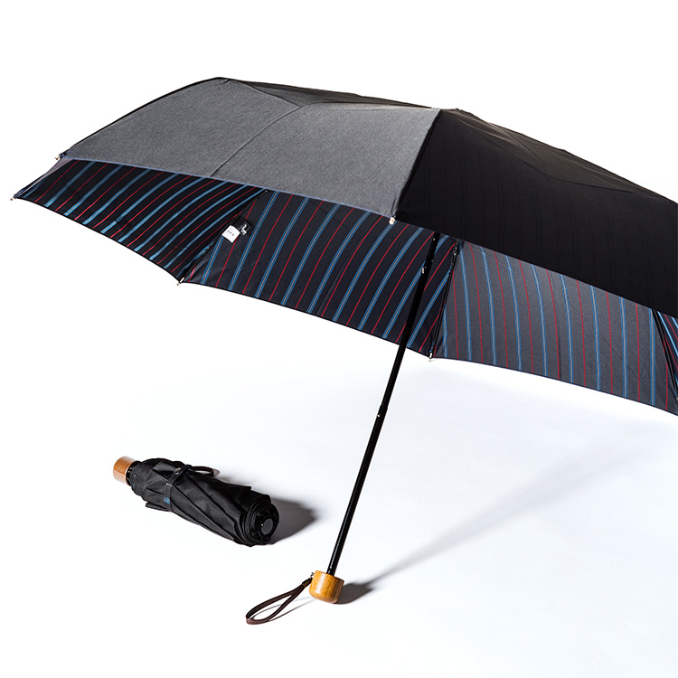 RAMUDA】紳士折りたたみ傘 ダブルフェイスストライプ | 藤巻百貨店