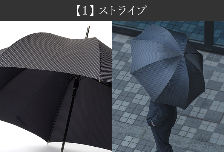 【Ramuda】ジャンプ式耐風骨 紳士長傘(65cm)