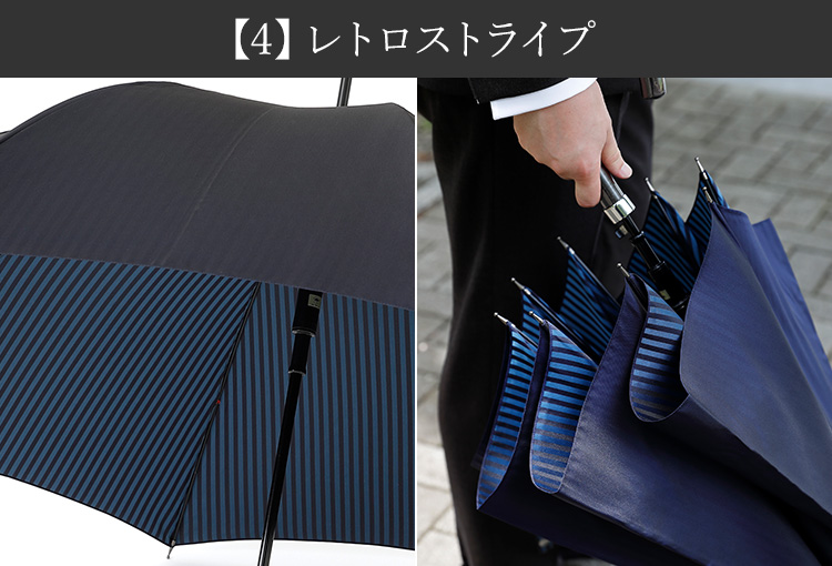 【Ramuda】ジャンプ式耐風骨 紳士長傘(65cm)