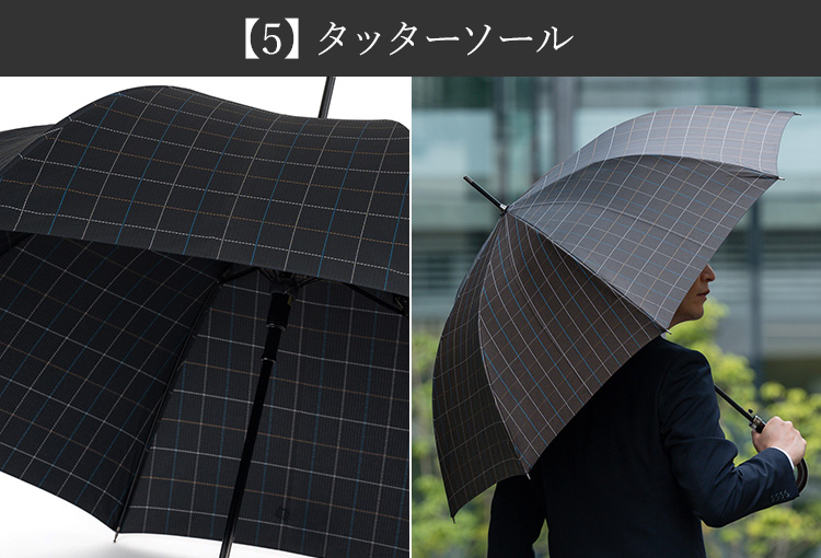 【Ramuda】ジャンプ式耐風骨 紳士長傘(65cm)