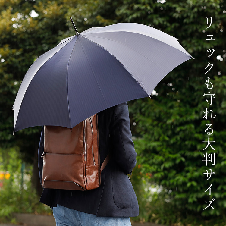 【Ramuda】ジャンプ式耐風骨 紳士長傘(65cm)