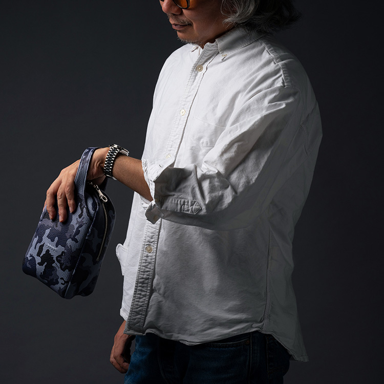 【HMAEN】藤巻別注オーシャンブルー　迷彩シリーズ