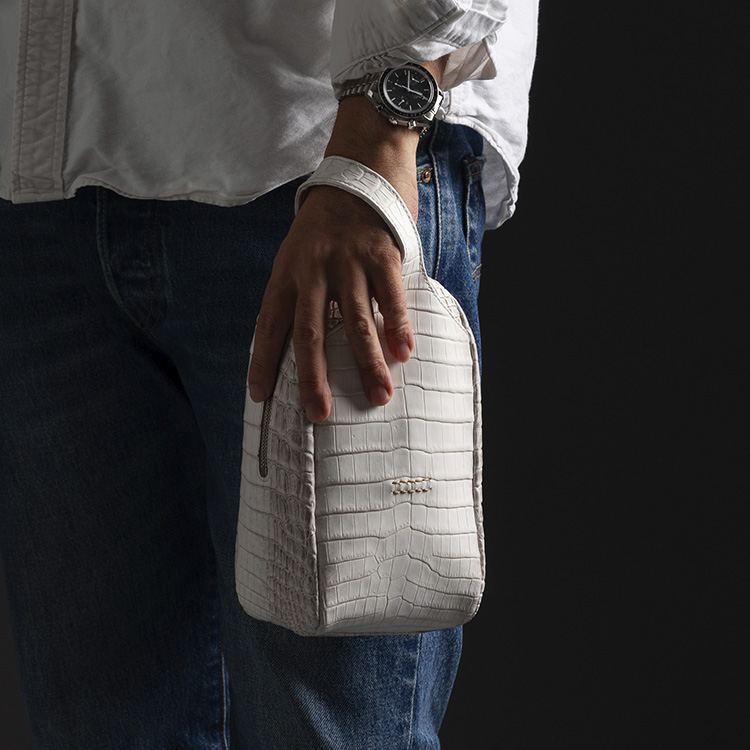 【HMAEN】ヒマラヤ/クロコダイルレザー ブレスバッグ WILL 1点モノ