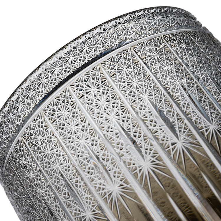 【根本硝子工芸】Old Fashioned Glass 華-Hana-【樽型】墨 Luxury Class