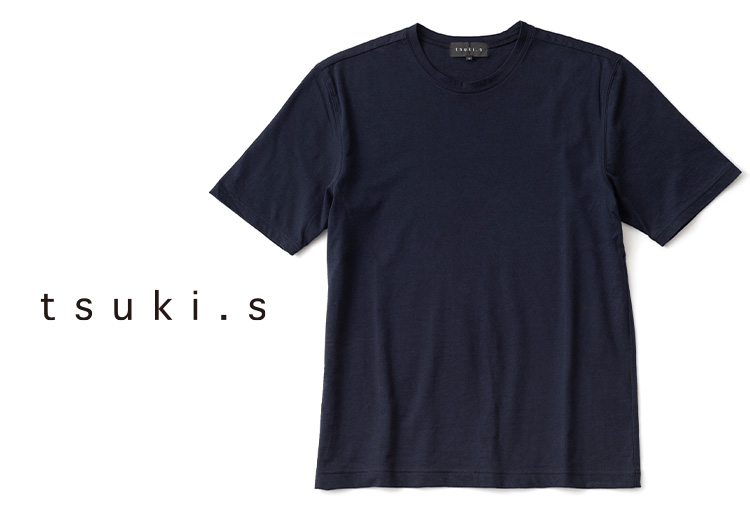 【tsuki.s】度詰め天竺 無地Tシャツ クルーネック