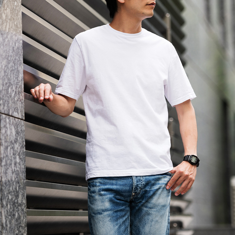 【tsuki.s】度詰め天竺 無地Tシャツ クルーネック