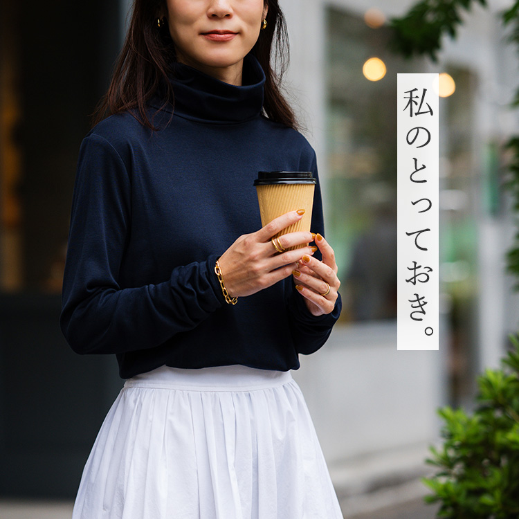 【tsuki.s】レディースハイネック プルオーバー