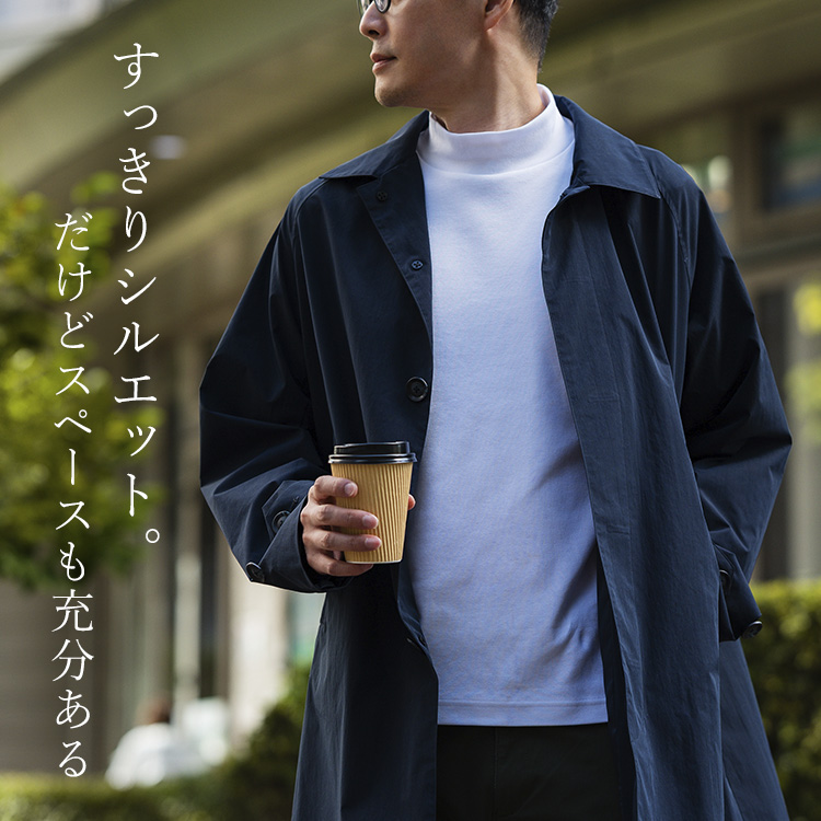 【tsuki.s】メンズ フライス モックタートルネック