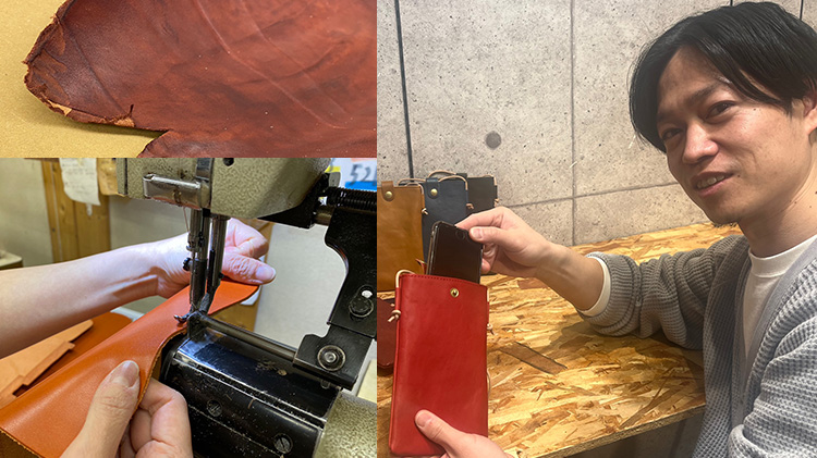 【BAGGY PORT】イタリアンレザー・スマホショルダーバッグ
