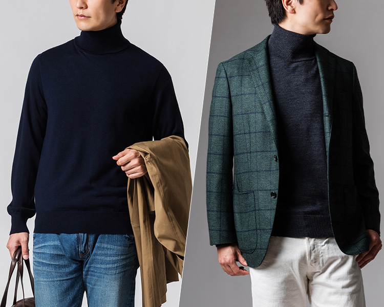 【el alto】エキストラファインウール　タートルネックニット